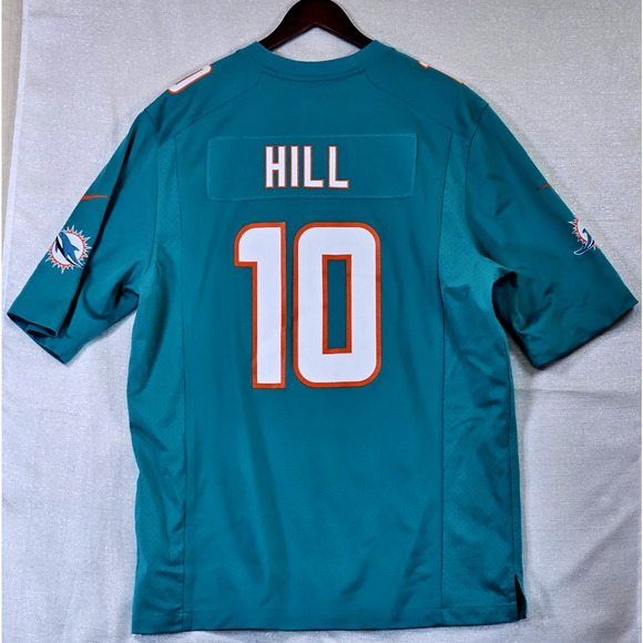 Miami Dolphins Nike Football Jersey NFL Players On Field Hill #10 Men's Large - Picture 6 of 8